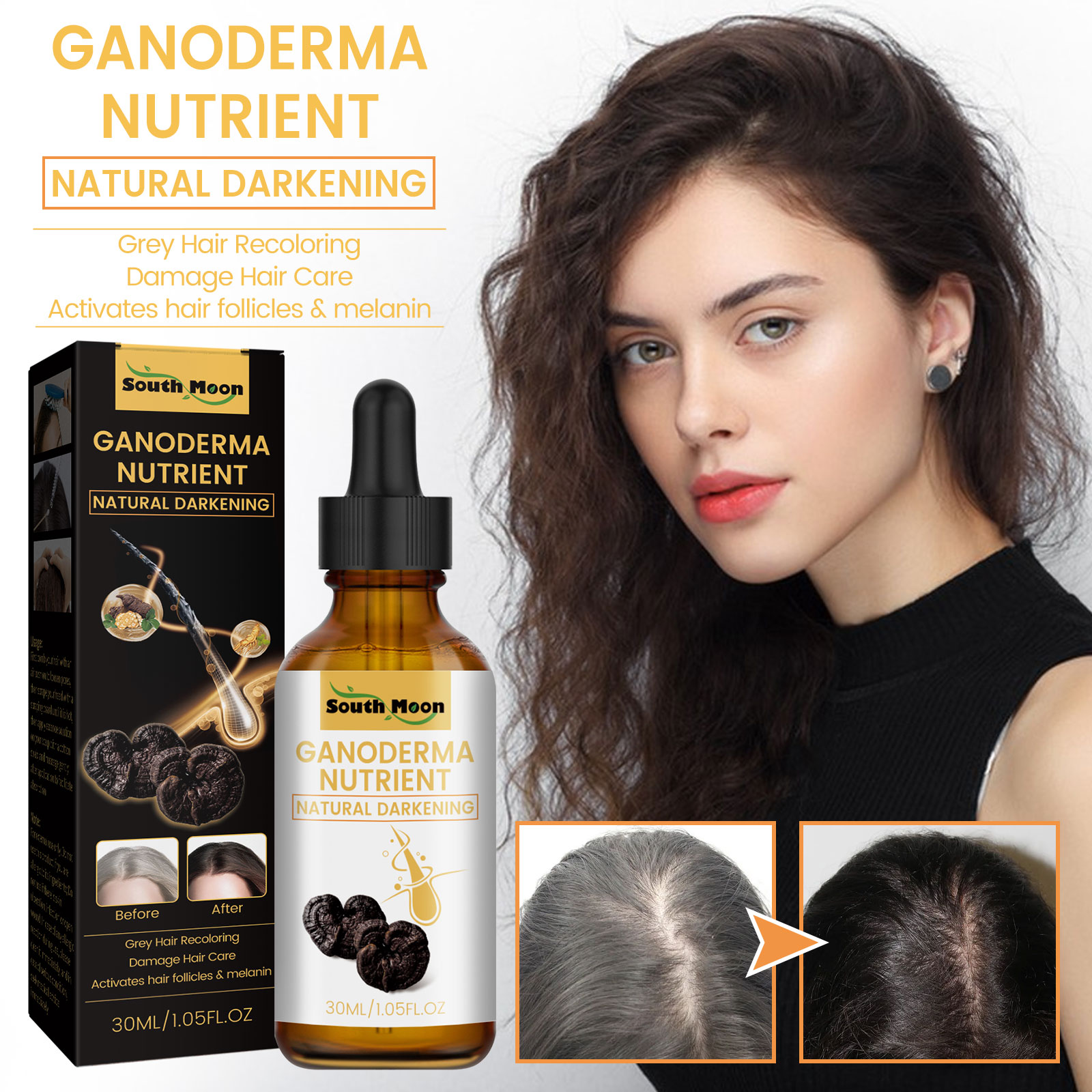 Root Stimulator Liquid - Zwart Ganoderma Lucidum Haar Vloeistof Schoon