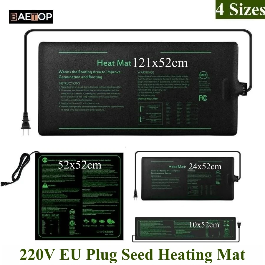 4 Maten 220 V EU Plug Zaailing - Heat Mat Seedling recensie en prijs