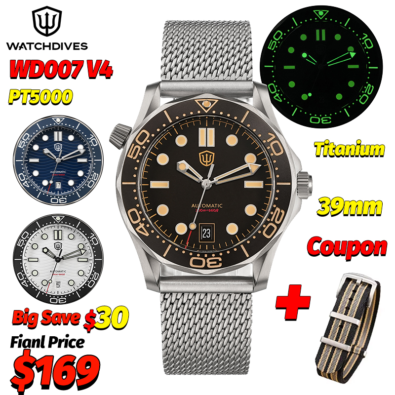 Watchdives Wd007 V4 39Mm NTTD  - Plastic Dome Clear recensie en prijs