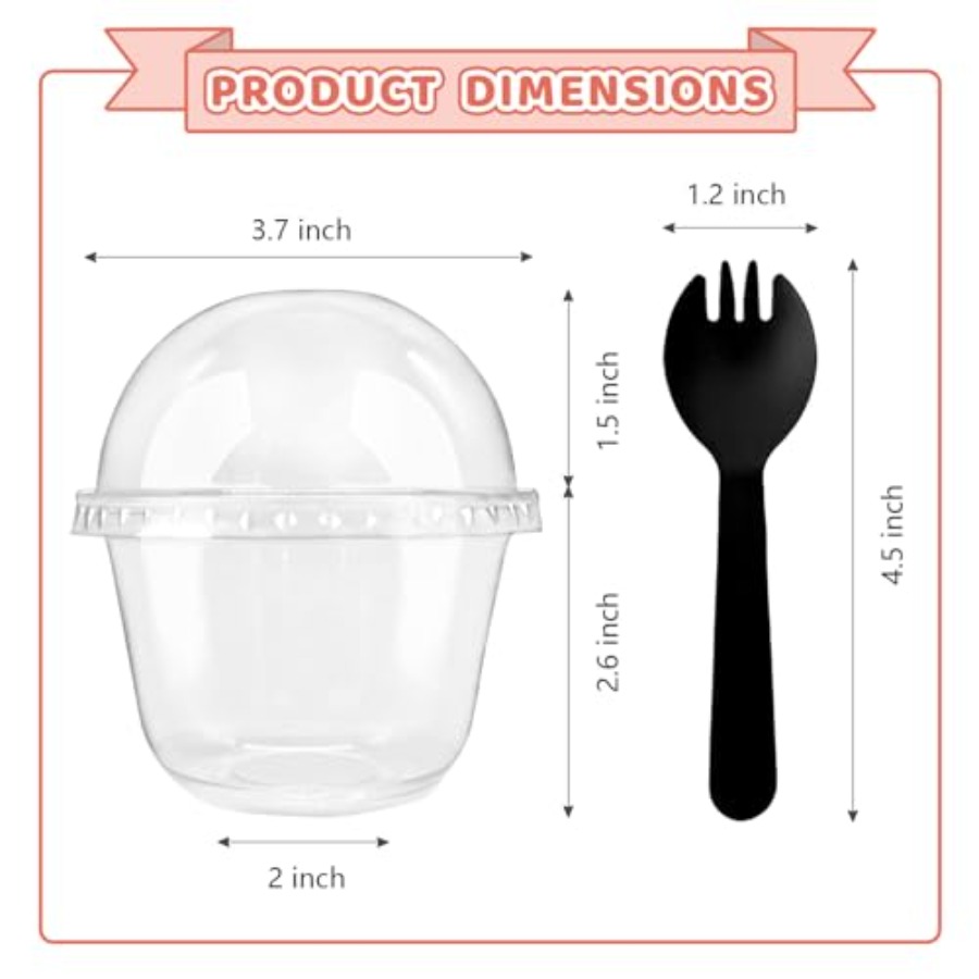 100 stuks 10oz plastic dessert - Plastic Dome Clear recensie en prijs