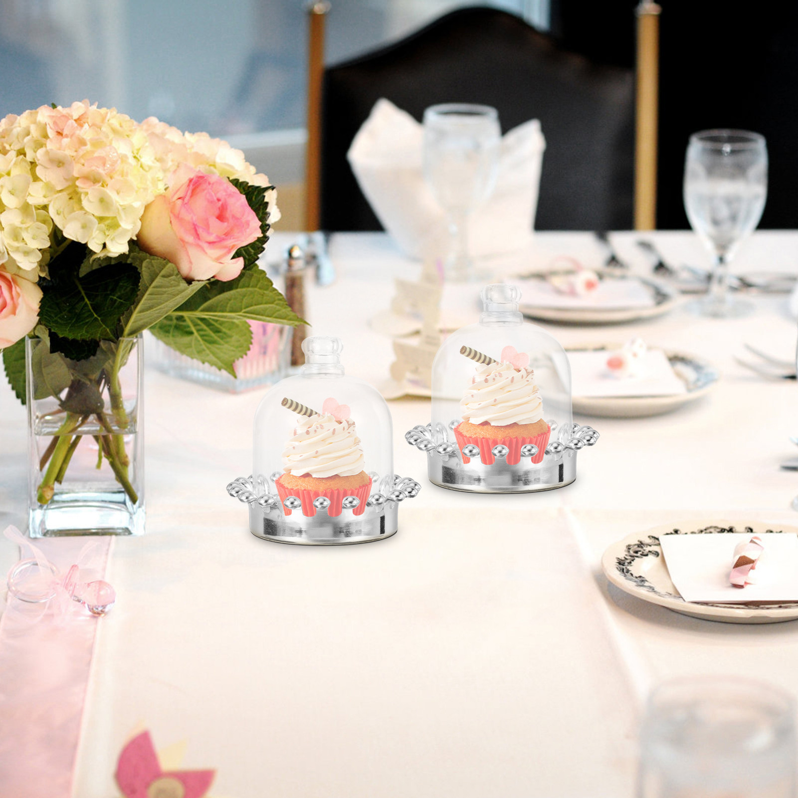 12 stuks taartstandaards met k - Plastic Dome Clear recensie en prijs